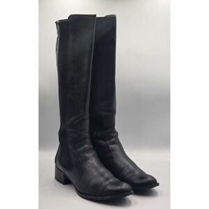 Børn Valentina Womens 8.5 Black Leather Knee High Riding Boots B51403 Comfort